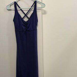 Prana purple light stripes Strappy Dress